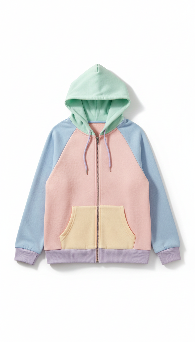 Snap-Front Hoodie Star Appliqué