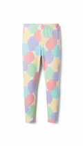 Rainbow Stripe Leggings Cotton Blend
