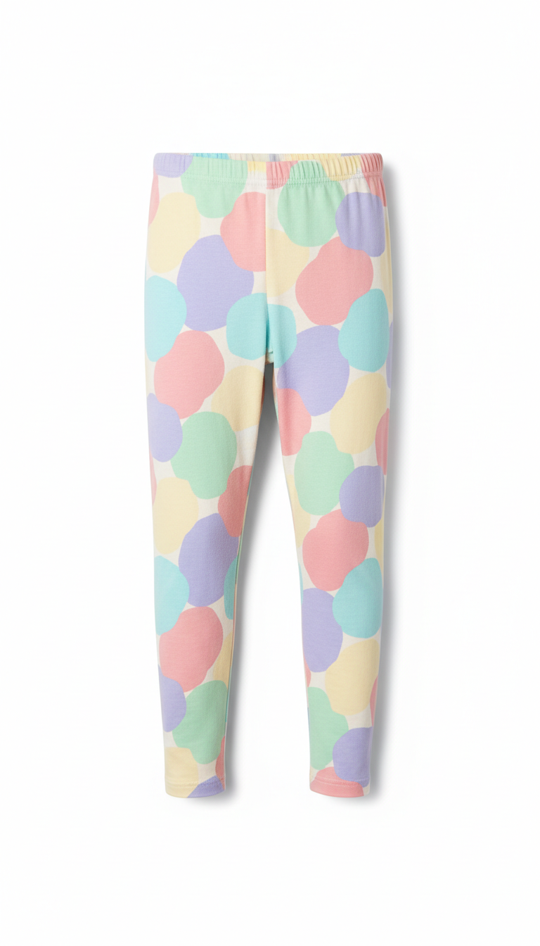 Rainbow Stripe Leggings Cotton Blend